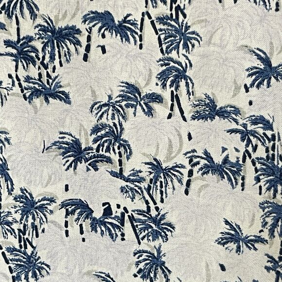 Silk Icon Button Up Shirt Mens Medium 100% Silk Tropical Palm Trees Lightweight - Picture 3 of 10